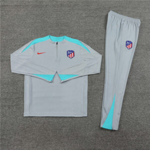 player version 24-25 ATM gray with blue half zipper training tracksuit - Image 4