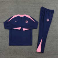 player version 24-25 ATM navy blue with pink half zipper training tracksuit