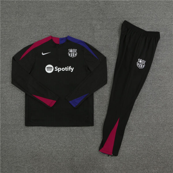 player version 24-25 Bar black half zipper training tracksuit - Image 4