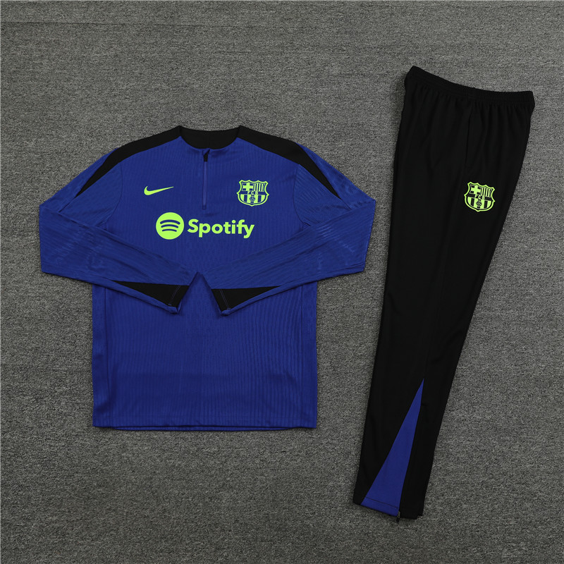 004-373 player version 24-25 Bar color blue with black half zipper training tracksuit