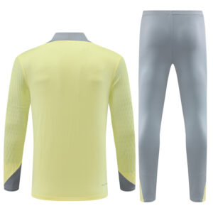 player version 24-25 CA light yellow with gray half zipper training tracksuit - Image 4