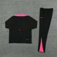 004-382 player version 24-25 Chelsea black with pink half zipper training tracksuit