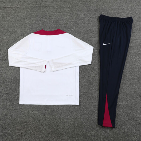 player version 24-25 England white with red half zipper training tracksuit - Image 4