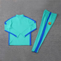 004-39 23-24 Bar lake blue half zipper sweater tracksuit