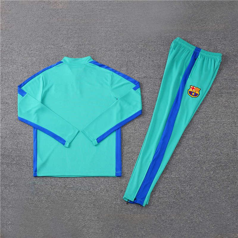 004-39 23-24 Bar lake blue half zipper sweater tracksuit