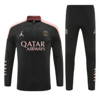 004-401 player version 24-25 PS G Jrdan black with pink half zipper training tracksuit