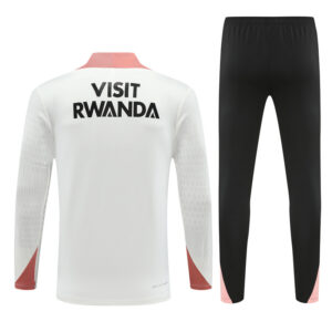 player version 24-25 PS G Jrdan white with pink half zipper training tracksuit - Image 4