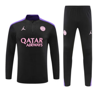 player version 24-25 PS G black with purple half zipper training tracksuit - Image 4