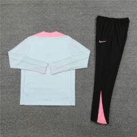 player version 24-25 PS G light gray with pink half zipper training tracksuit