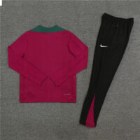 player version 24-25 PS G red with green stripe half zipper training tracksuit