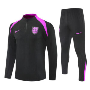 player version 25-26 England black with purple half zipper sweater tracksuit - Image 4
