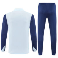 player version 25-26 Inter light gray with blue half zipper sweater tracksuit