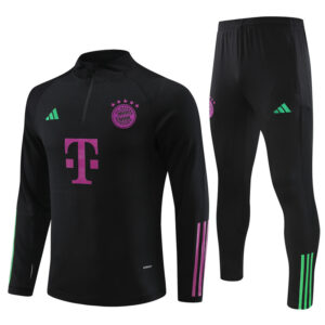 23-24 Bayern black half zipper sweater tracksuit - Image 4