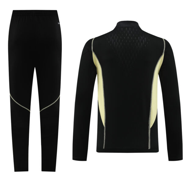 with embossed 2023 Argentina black with yellow half zipper training tracksuit - Image 4