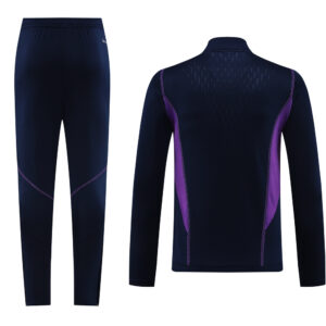 with embossed 2023 Argentina navy blue with purple half zipper training tracksuit - Image 4