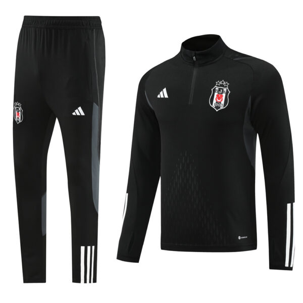 23-24 Besiktas black half zipper training tracksuit - Image 4