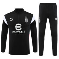 004-5 23-24 AC black half zipper sweater tracksuit