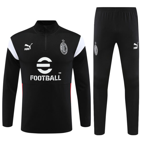 23-24 AC black half zipper sweater tracksuit - Image 4