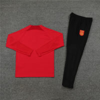 23-24 China red half zipper sweater tracksuit