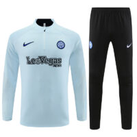 23-24 Inter light blue half zipper sweater tracksuit