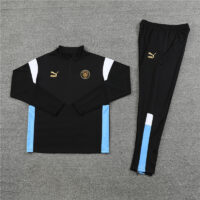 23-24 Man City black half zipper sweater tracksuit