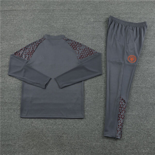 23-24 Man City dark gray half zipper sweater tracksuit - Image 4