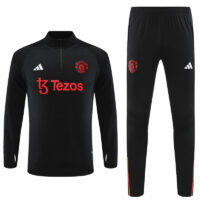 004-80 23-24 Manud black half zipper sweater tracksuit