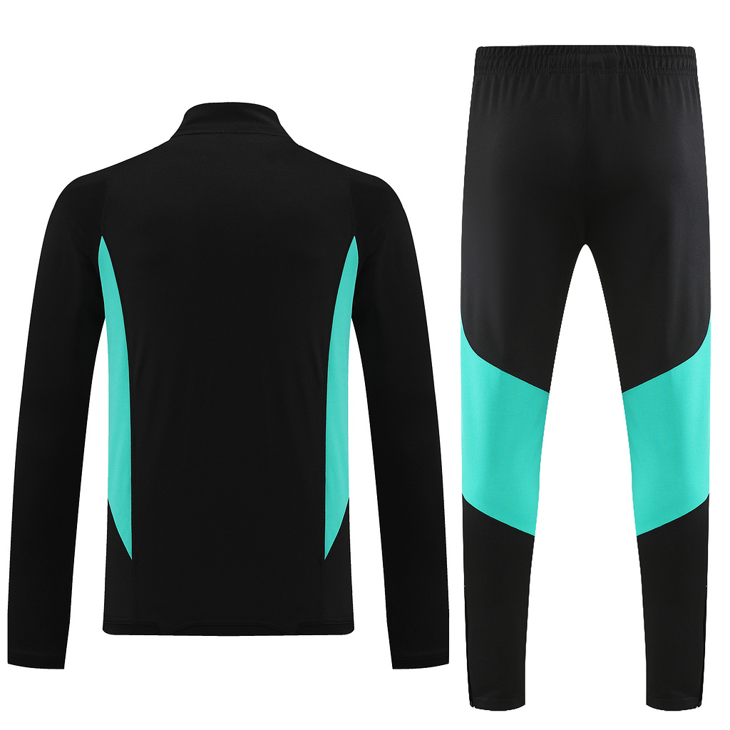 23-24 Manud black with blue half zipper sweater tracksuit