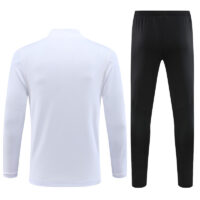 23-24 Manud white half zipper sweater tracksuit