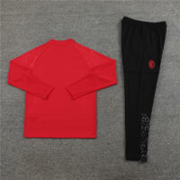 004-9 23-24 AC red with black pants half zipper sweater tracksuit