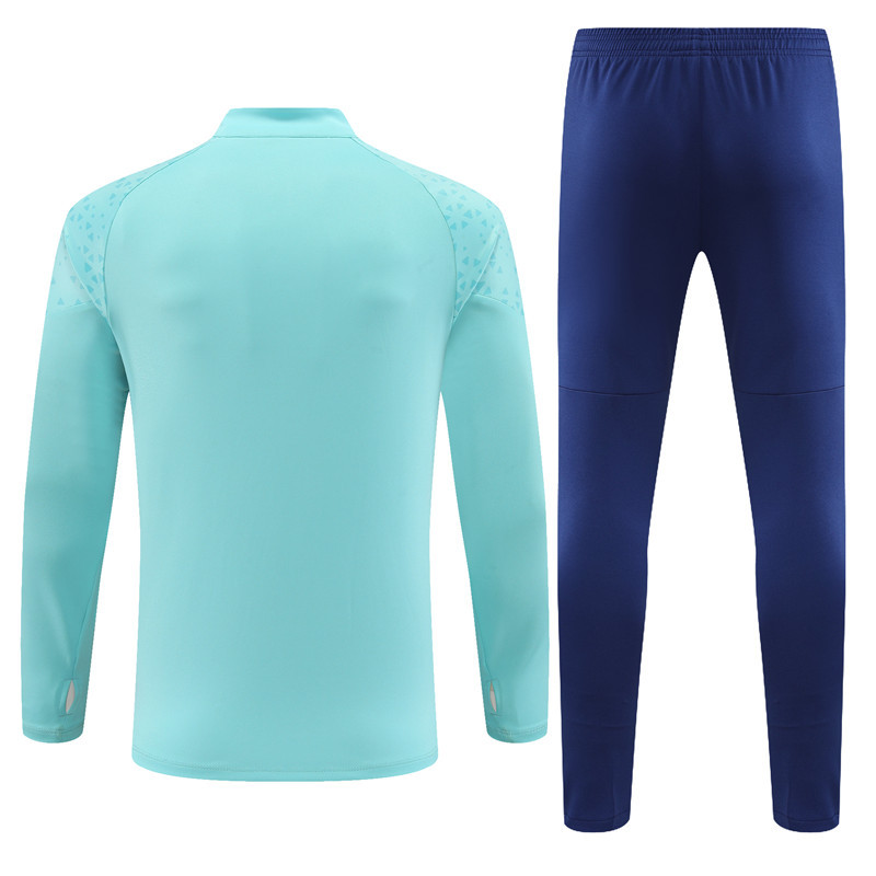004-91 23-24 Marseille light blue half zipper sweater tracksuit