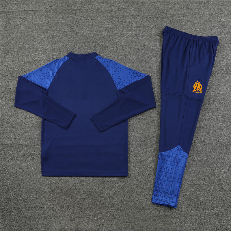 004-94 23-24 Marseille navy blue half zipper sweater tracksuit