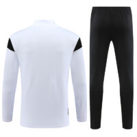 23-24 Marseille white with black and blue half zipper sweater tracksuit