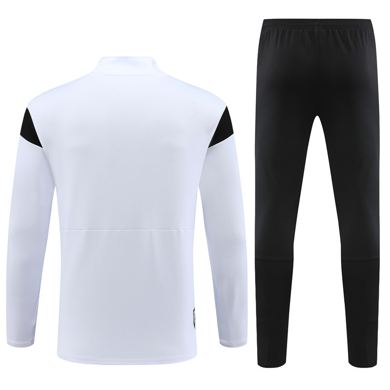 23-24 Marseille white with black and blue half zipper sweater tracksuit