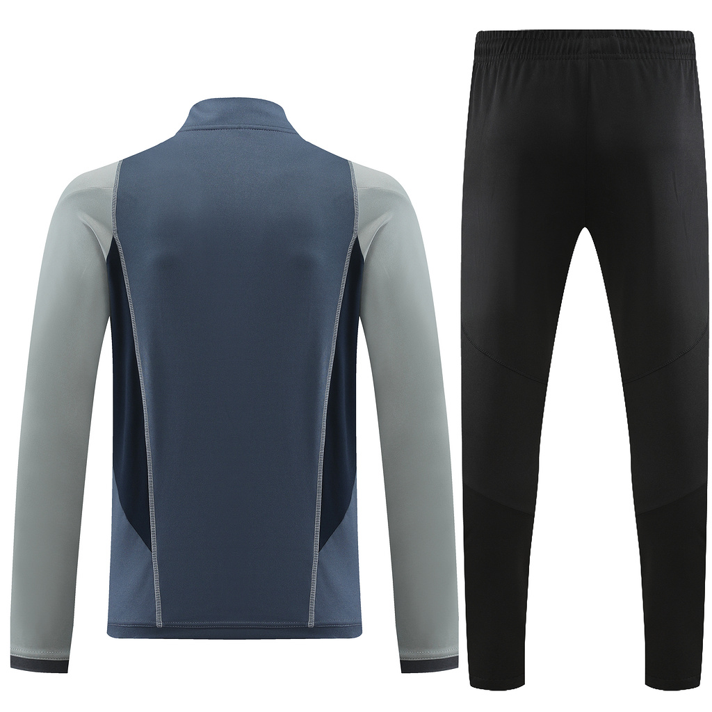 23-24 Miami light blue with gray half zipper sweater tracksuit