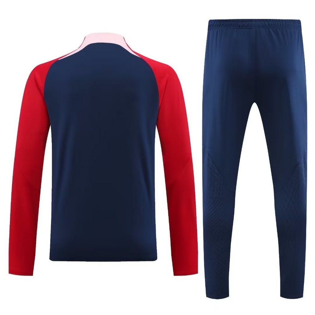 23-24 ATM navy blue with red half zipper sweater tracksuit