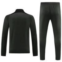 23-24 Bar dark green half zipper sweater tracksuit