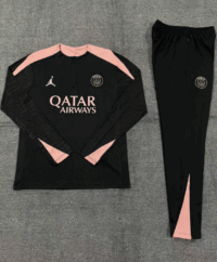005-1 player version 24-25 PS G Jrdan black with pink half zipper training tracksuit
