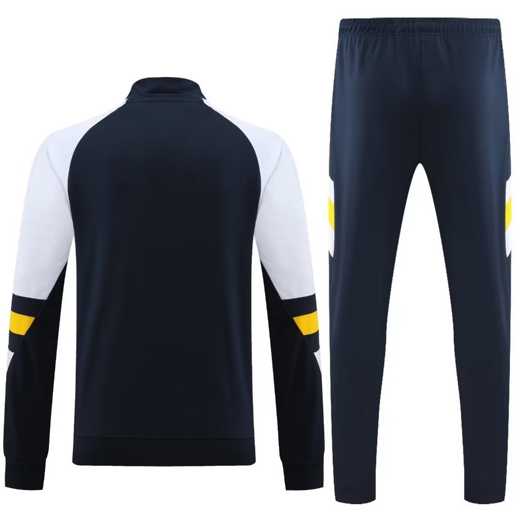 005-10 23-24 Real Madrid navy blue with white half zipper sweater tracksuit
