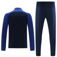 23-24 Riyadh navy blue with color blue arm half zipper sweater tracksuit