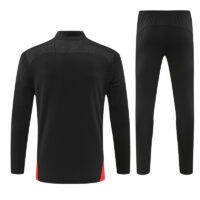 005-107 24-25 AC black with red half zipper training tracksuit