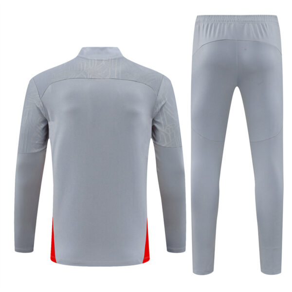 24-25 AC gray with red half zipper training tracksuit - Image 5