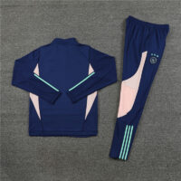 005-11 23-24 Ajax navy blue with pink half zipper sweater tracksuit