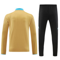 24-25 Argentina gold with blue half zipper training tracksuit