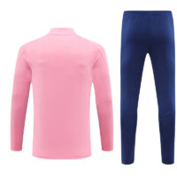 24-25 Arsenal pink with blue half zipper training tracksuit