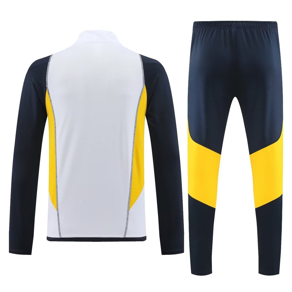 005-12 23-24 Real Madrid white with navy blue half zipper sweater tracksuit