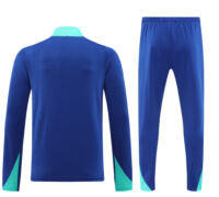 005-127 24-25 Brazil color blue half zipper training tracksuit