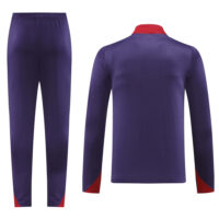 005-136 24-25 England purple with red half zipper training tracksuit