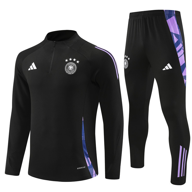 005-137 24-25 Germany black half zipper training tracksuit