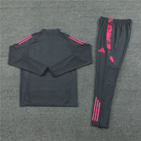 005-138 24-25 Germany dark gray with pink half zipper training tracksuit